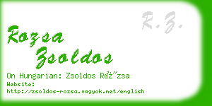 rozsa zsoldos business card